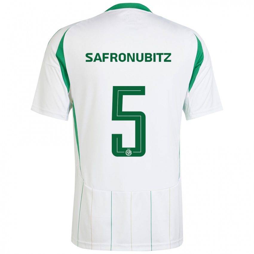 Herren Dan Safronubitz #5 Weiß Grün Auswärtstrikot Trikot 2024/25 T-Shirt