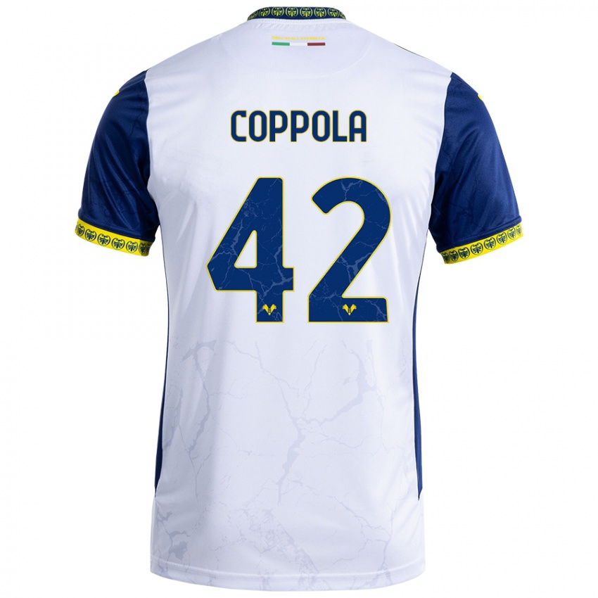 Herren Diego Coppola #42 Weiß Blau Auswärtstrikot Trikot 2024/25 T-Shirt