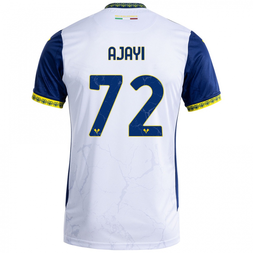 Herren Junior Ajayi #72 Weiß Blau Auswärtstrikot Trikot 2024/25 T-Shirt