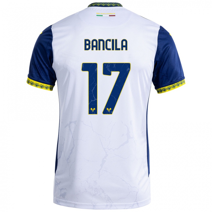 Herren Darius Bancila #17 Weiß Blau Auswärtstrikot Trikot 2024/25 T-Shirt