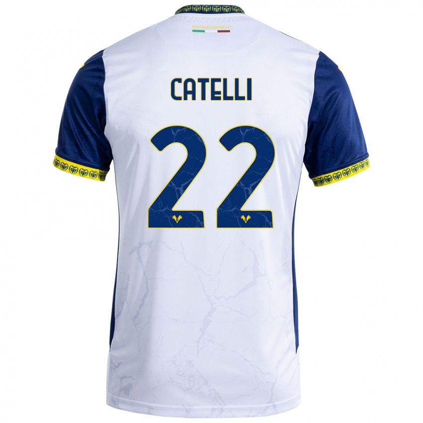 Herren Anna Catelli #22 Weiß Blau Auswärtstrikot Trikot 2024/25 T-Shirt