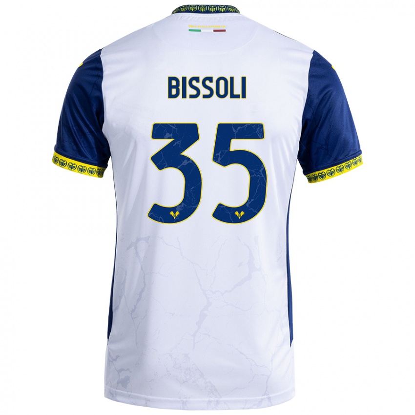 Herren Noemí Bissoli #35 Weiß Blau Auswärtstrikot Trikot 2024/25 T-Shirt