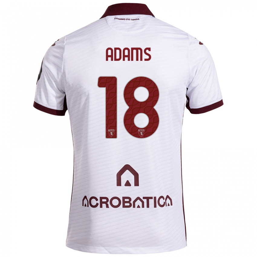 Herren Che Adams #18 Weiß Kastanienbraun Auswärtstrikot Trikot 2024/25 T-Shirt