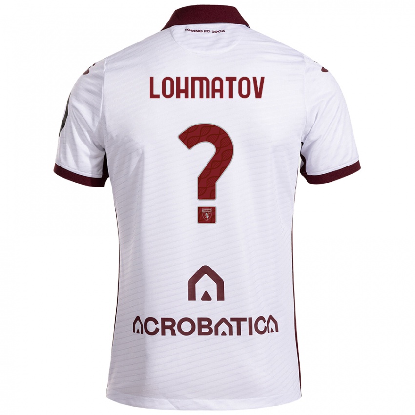 Herren Aleksandr Lohmatov #0 Weiß Kastanienbraun Auswärtstrikot Trikot 2024/25 T-Shirt