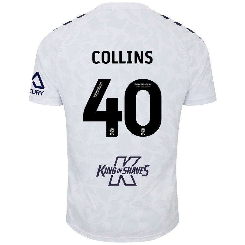 Herren Brad Collins #40 Weiß Auswärtstrikot Trikot 2024/25 T-Shirt