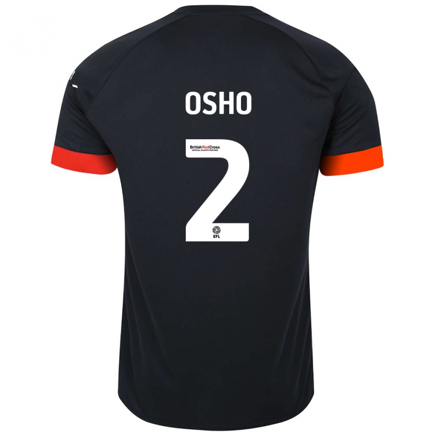 Herren Gabriel Osho #2 Schwarz Orange Auswärtstrikot Trikot 2024/25 T-Shirt