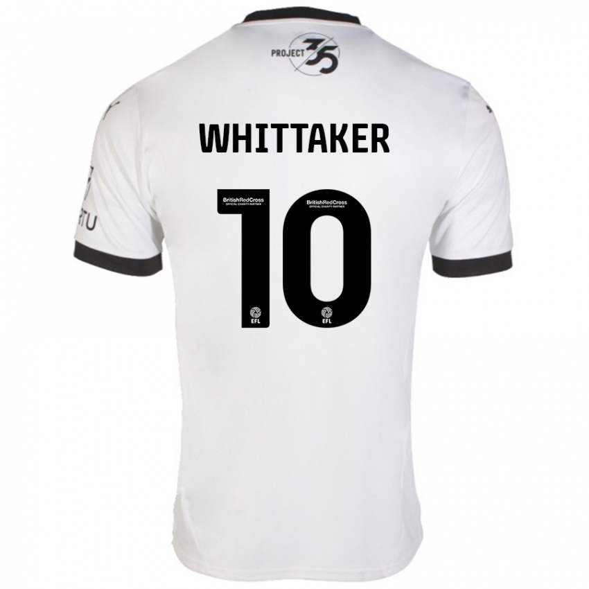 Herren Morgan Whittaker #10 Weiß Schwarz Auswärtstrikot Trikot 2024/25 T-Shirt