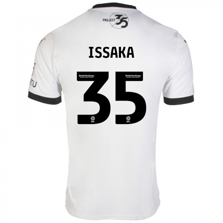 Herren Freddie Issaka #35 Weiß Schwarz Auswärtstrikot Trikot 2024/25 T-Shirt