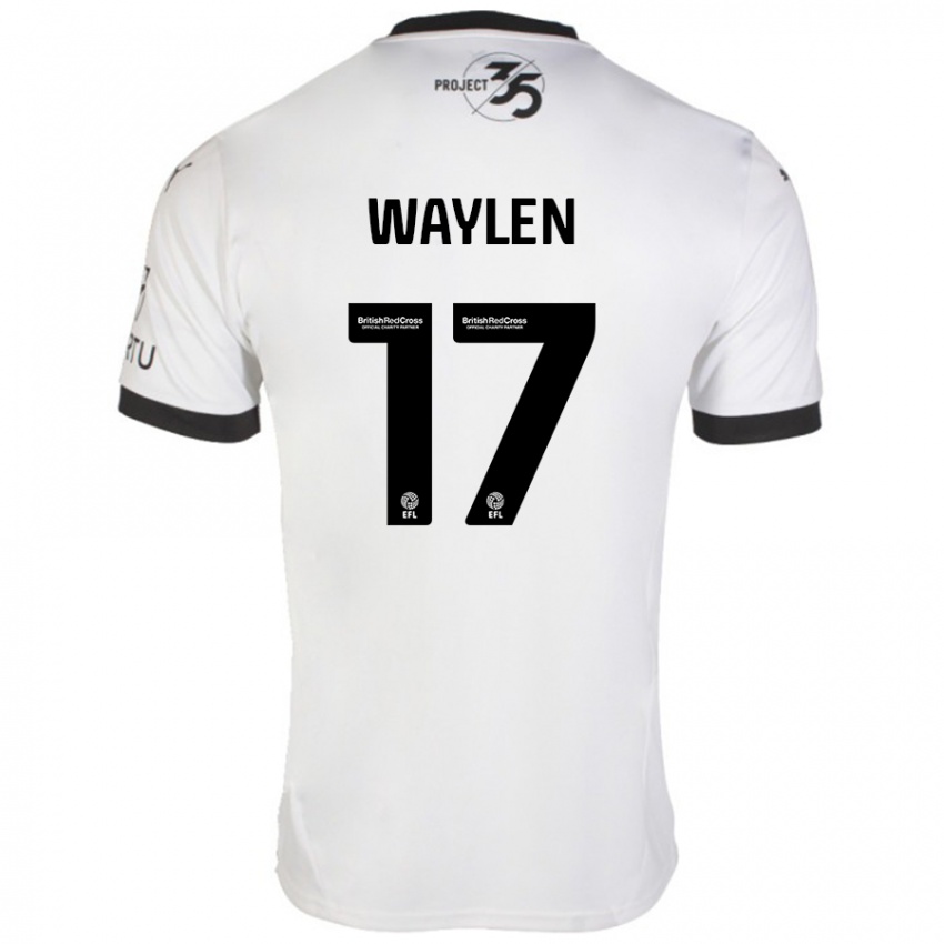 Herren Libby Waylen #17 Weiß Schwarz Auswärtstrikot Trikot 2024/25 T-Shirt