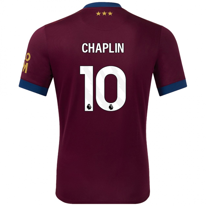 Herren Conor Chaplin #10 Braun Auswärtstrikot Trikot 2024/25 T-Shirt