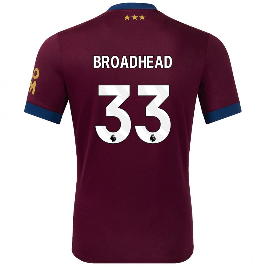 Herren Nathan Broadhead #33 Braun Auswärtstrikot Trikot 2024/25 T-Shirt