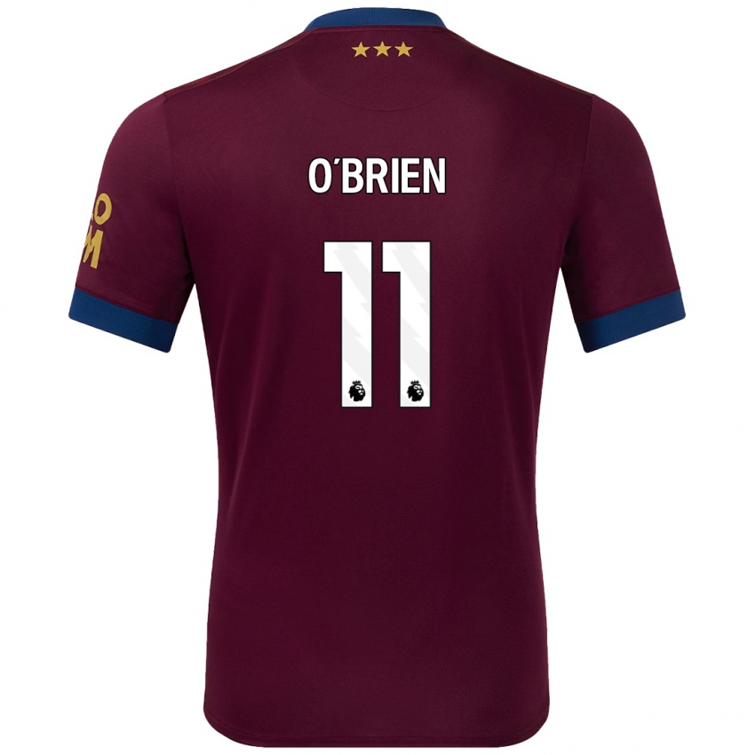 Herren Lucy O'brien #11 Braun Auswärtstrikot Trikot 2024/25 T-Shirt