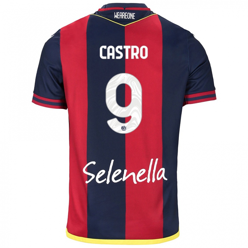 Damen Santiago Castro #9 Rot Königsblau Heimtrikot Trikot 2024/25 T-Shirt