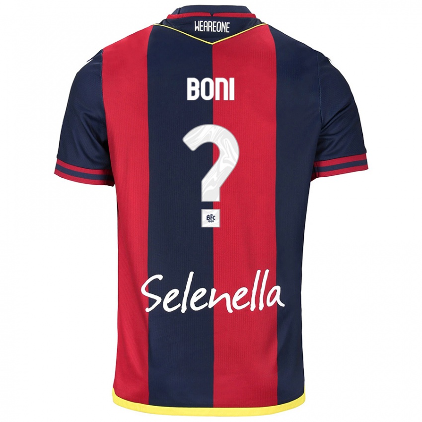 Damen Mattia Boni #0 Rot Königsblau Heimtrikot Trikot 2024/25 T-Shirt