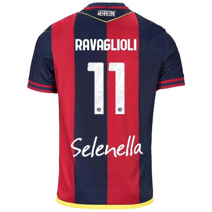 Damen Tommaso Ravaglioli #11 Rot Königsblau Heimtrikot Trikot 2024/25 T-Shirt