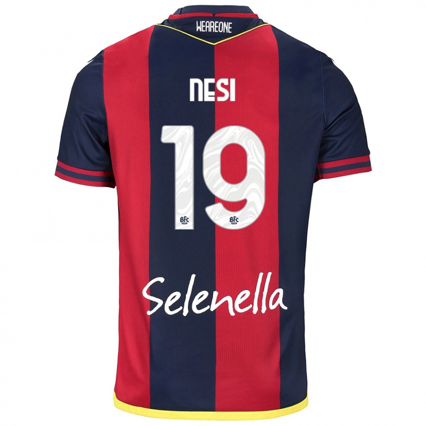 Damen Luca Nesi #19 Rot Königsblau Heimtrikot Trikot 2024/25 T-Shirt