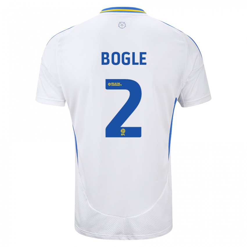 Damen Jayden Bogle #2 Weiß Blau Heimtrikot Trikot 2024/25 T-Shirt