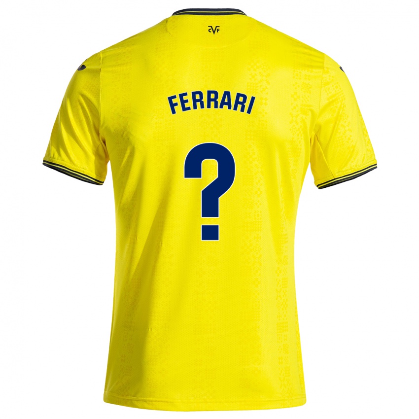 Damen Andrés Ferrari #0 Gelb Schwarz Heimtrikot Trikot 2024/25 T-Shirt