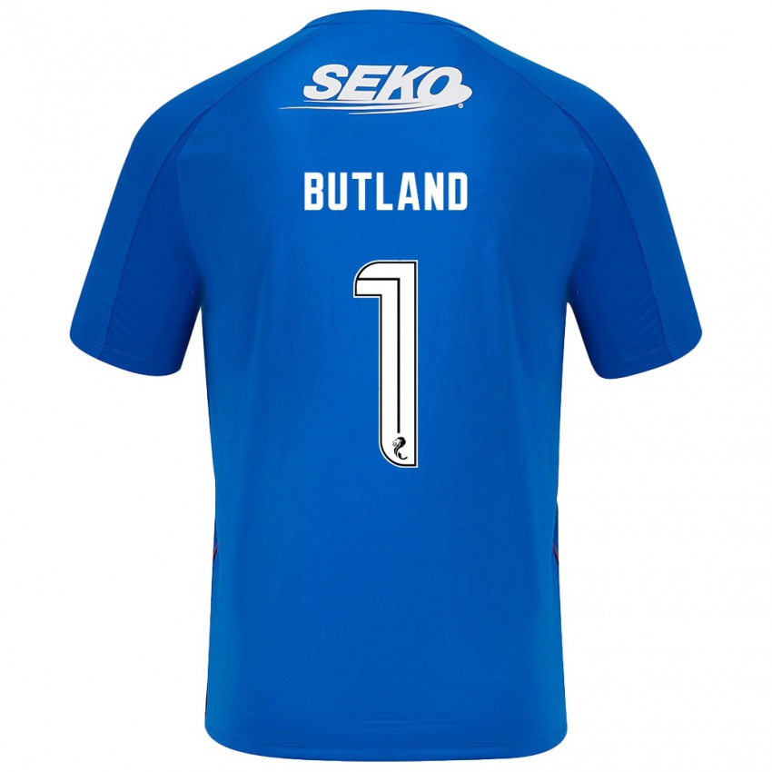 Damen Jack Butland #1 Dunkelblau Heimtrikot Trikot 2024/25 T-Shirt