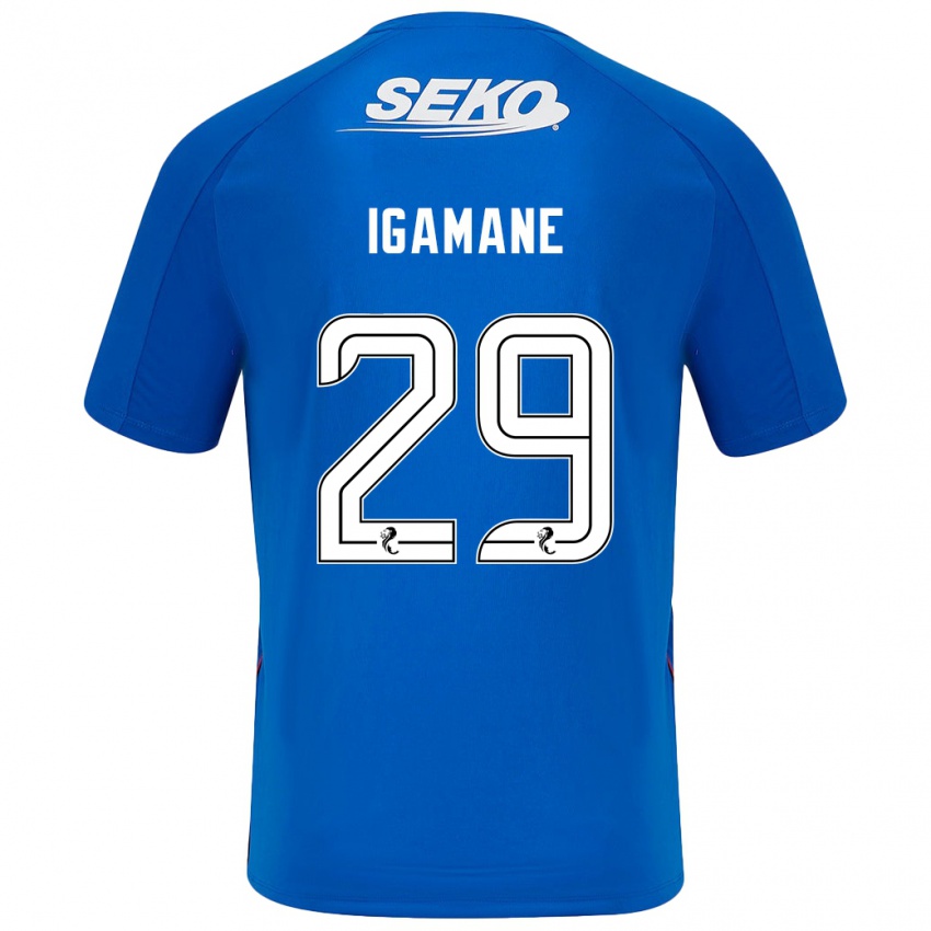 Damen Hamza Igamane #29 Dunkelblau Heimtrikot Trikot 2024/25 T-Shirt