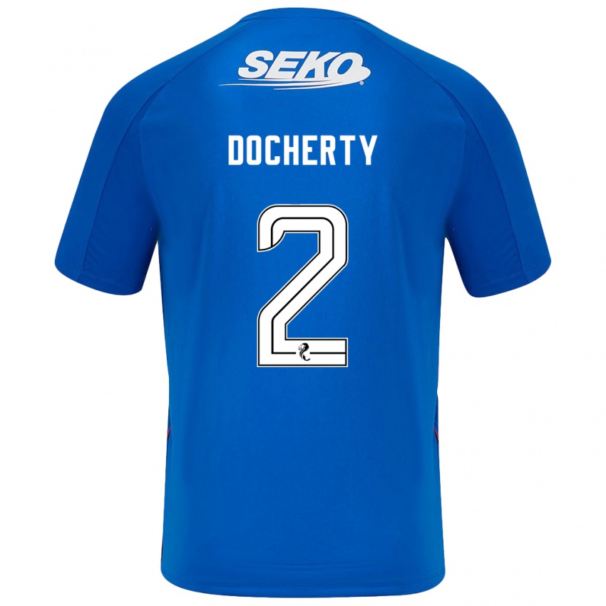 Damen Nicola Docherty #2 Dunkelblau Heimtrikot Trikot 2024/25 T-Shirt