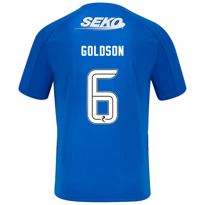 Damen Connor Goldson #6 Dunkelblau Heimtrikot Trikot 2024/25 T-Shirt