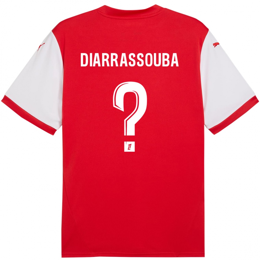 Damen Tidiane Diarrassouba #0 Rot Weiß Heimtrikot Trikot 2024/25 T-Shirt