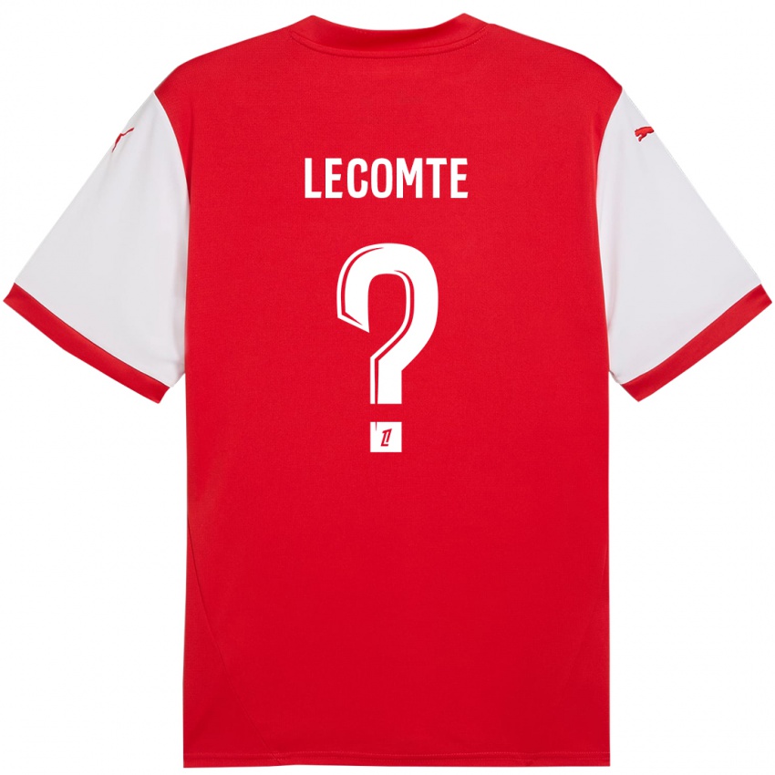 Damen Benjamin Lecomte #0 Rot Weiß Heimtrikot Trikot 2024/25 T-Shirt