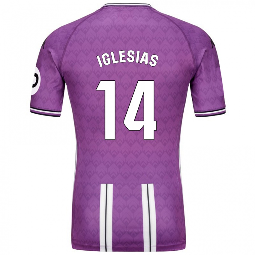 Damen Koke Iglesias #14 Violett Weiß Heimtrikot Trikot 2024/25 T-Shirt