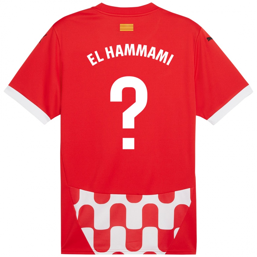 Damen Ayoub El Hammami #0 Rot Weiß Heimtrikot Trikot 2024/25 T-Shirt