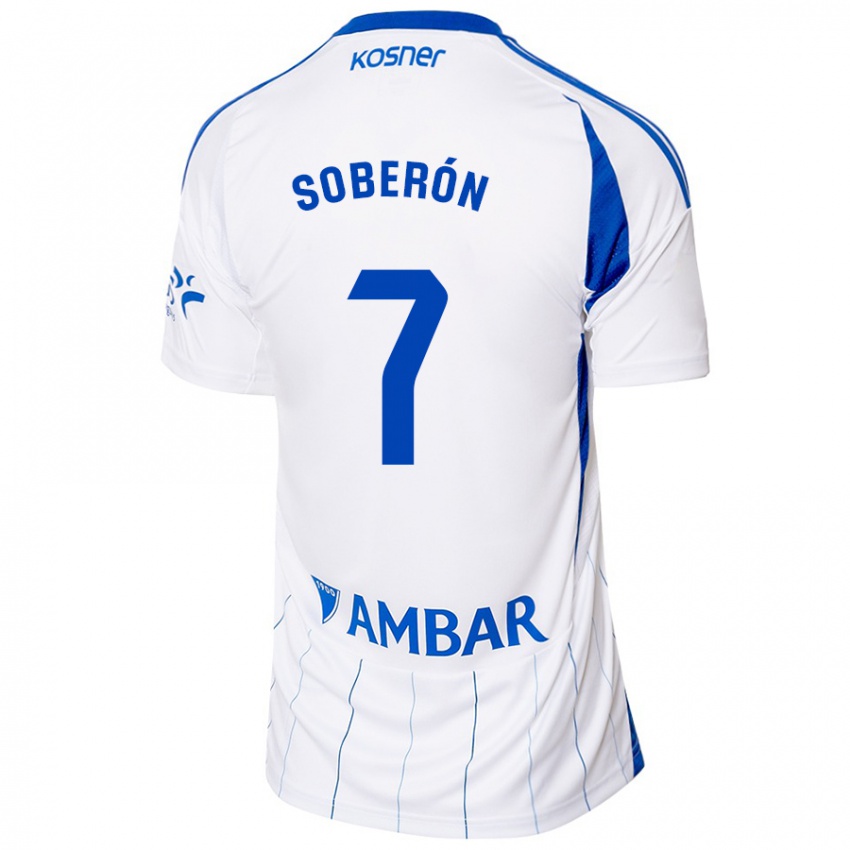 Damen Mario Soberón #7 Rot Weiß Heimtrikot Trikot 2024/25 T-Shirt