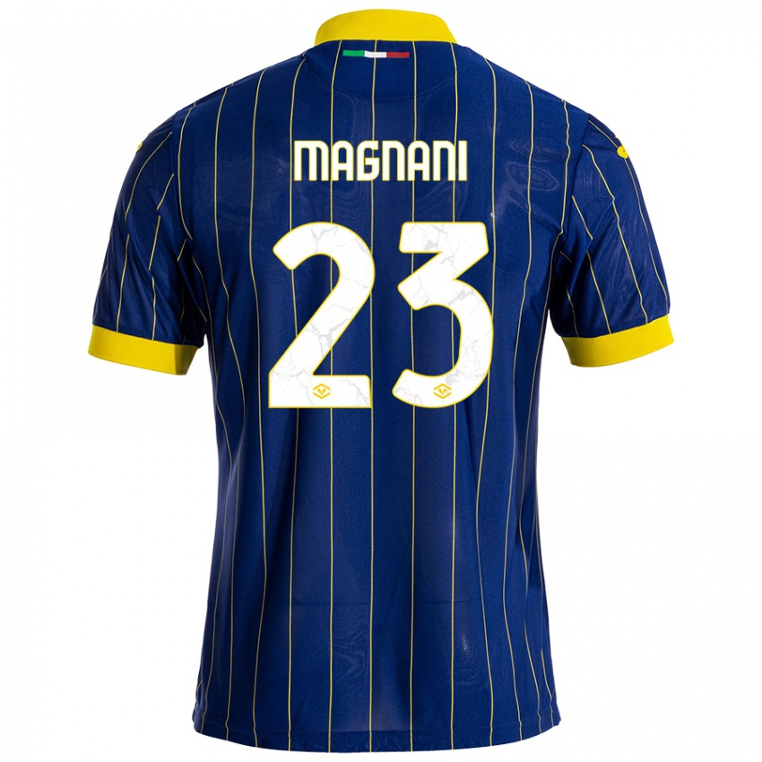 Damen Giangiacomo Magnani #23 Blau Gelb Heimtrikot Trikot 2024/25 T-Shirt