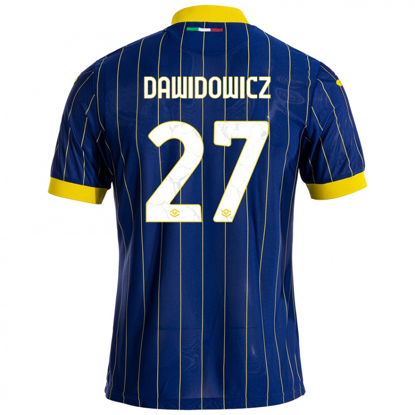 Damen Pawel Dawidowicz #27 Blau Gelb Heimtrikot Trikot 2024/25 T-Shirt