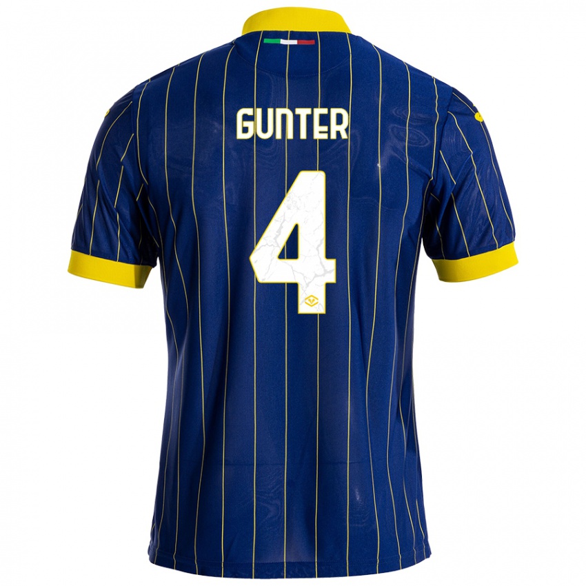 Damen Koray Günter #4 Blau Gelb Heimtrikot Trikot 2024/25 T-Shirt