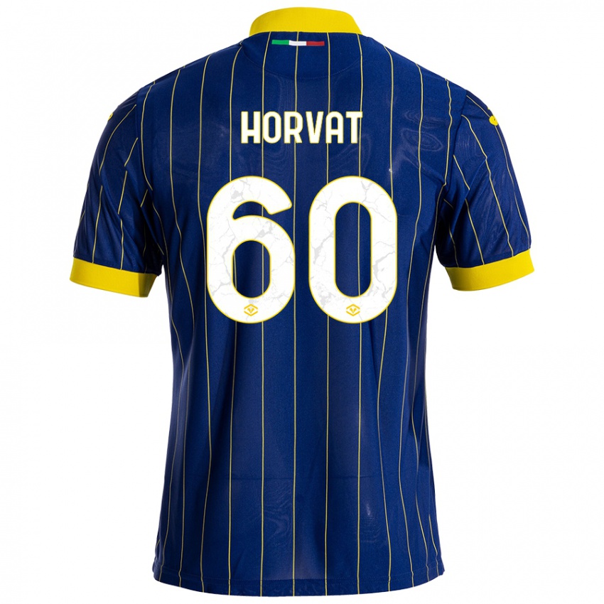 Damen Mihaela Horvat #60 Blau Gelb Heimtrikot Trikot 2024/25 T-Shirt