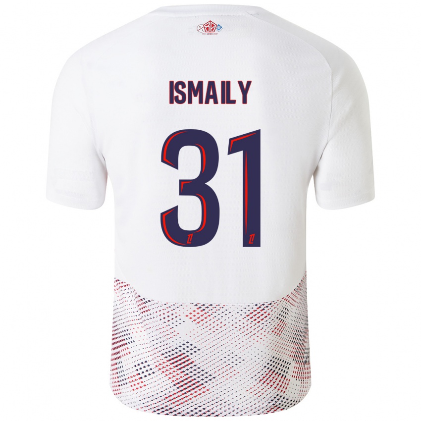 Damen Ismaily #31 Weiß Königsblau Auswärtstrikot Trikot 2024/25 T-Shirt