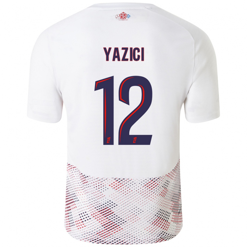 Damen Yusuf Yazici #12 Weiß Königsblau Auswärtstrikot Trikot 2024/25 T-Shirt