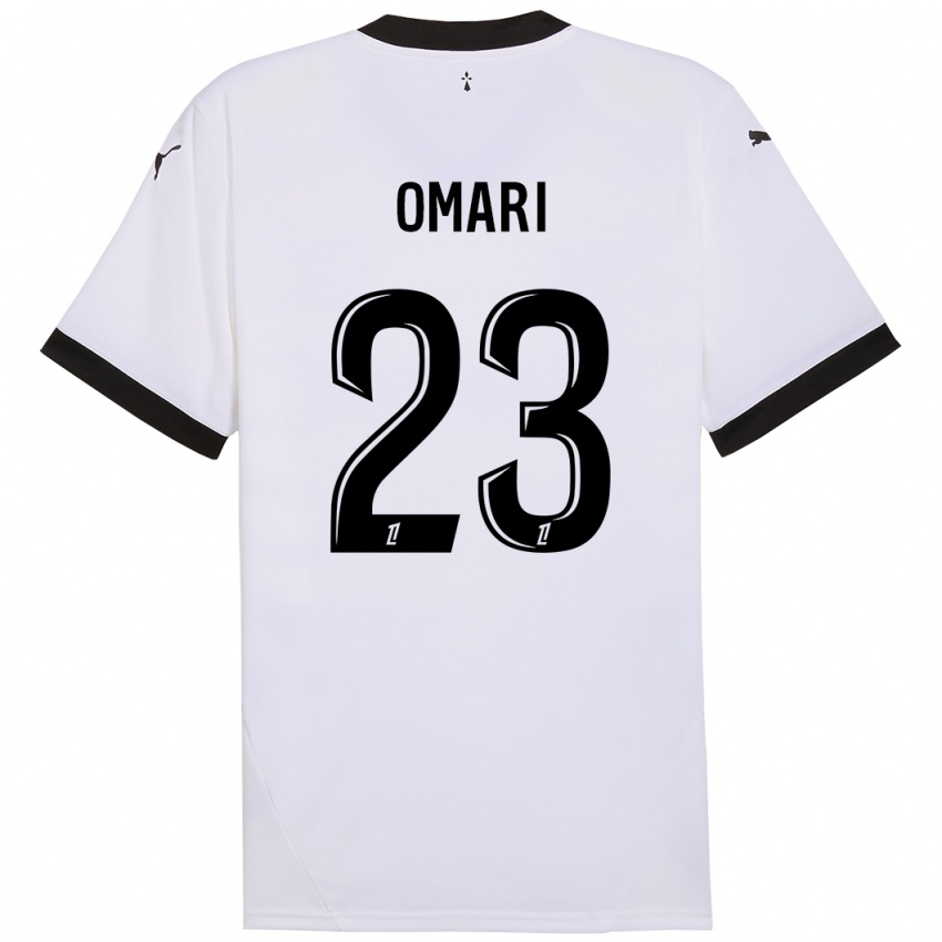 Damen Warmed Omari #23 Weiß Schwarz Auswärtstrikot Trikot 2024/25 T-Shirt