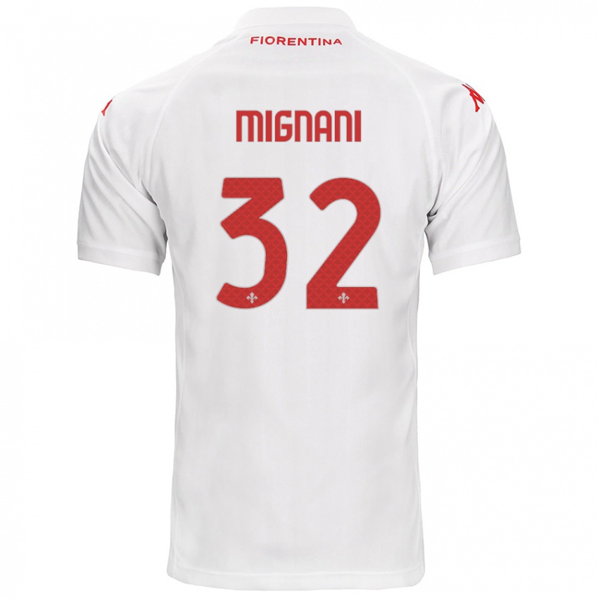 Damen Carlo Mignani #32 Weiß Auswärtstrikot Trikot 2024/25 T-Shirt