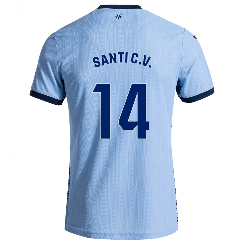 Damen Santi Comesaña #14 Himmelblau Auswärtstrikot Trikot 2024/25 T-Shirt