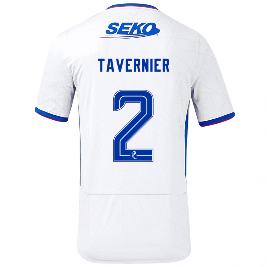 Damen James Tavernier #2 Weiß Blau Auswärtstrikot Trikot 2024/25 T-Shirt