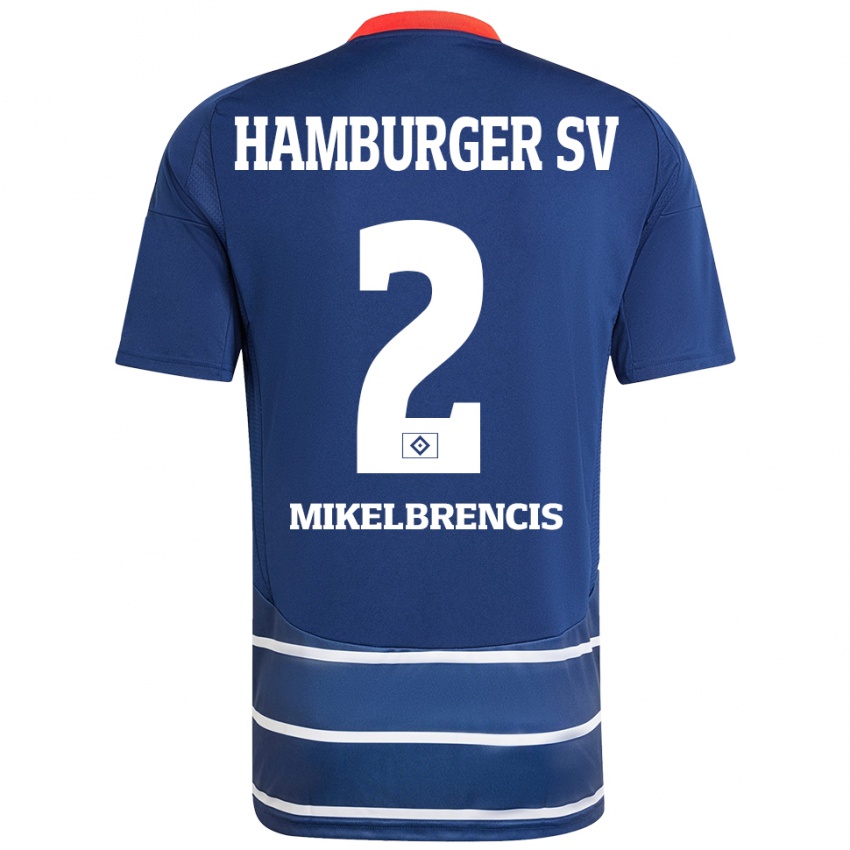 Damen William Mikelbrencis #2 Dunkelblau Auswärtstrikot Trikot 2024/25 T-Shirt