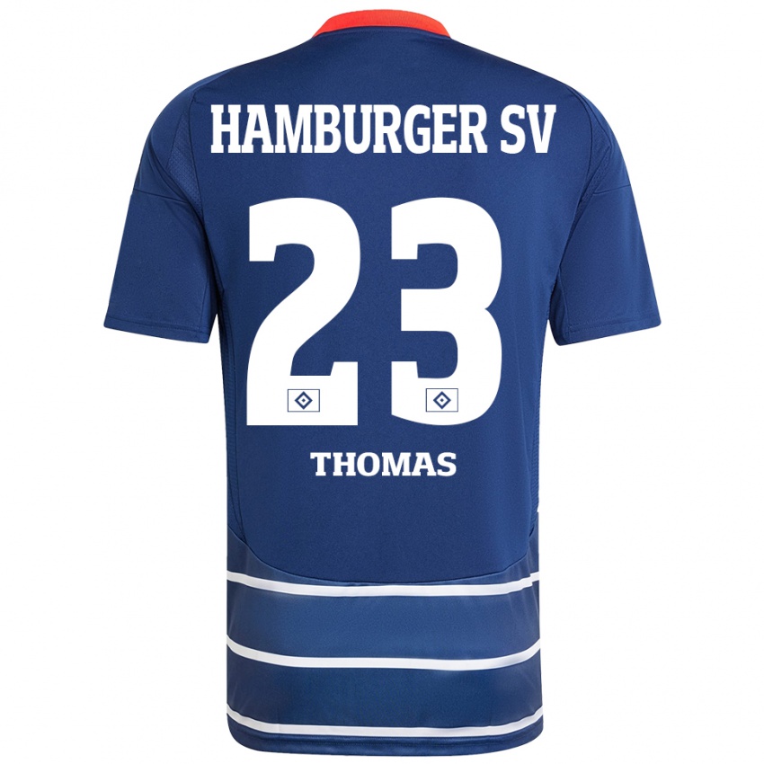 Damen Aaliyah-Miléne Thomas #23 Dunkelblau Auswärtstrikot Trikot 2024/25 T-Shirt