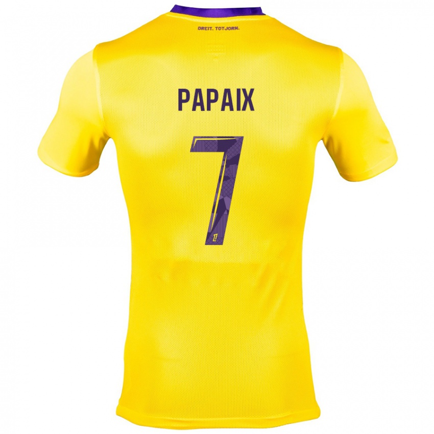 Damen Marie Papaix #7 Gelb Lila Auswärtstrikot Trikot 2024/25 T-Shirt