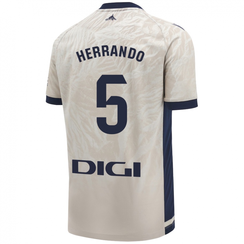 Damen Jorge Herrando #5 Hellgrau Auswärtstrikot Trikot 2024/25 T-Shirt