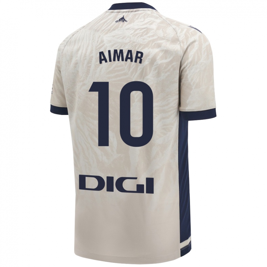 Damen Aimar Oroz #10 Hellgrau Auswärtstrikot Trikot 2024/25 T-Shirt