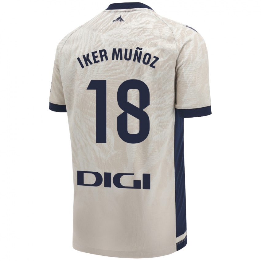 Damen Iker Muñoz #18 Hellgrau Auswärtstrikot Trikot 2024/25 T-Shirt