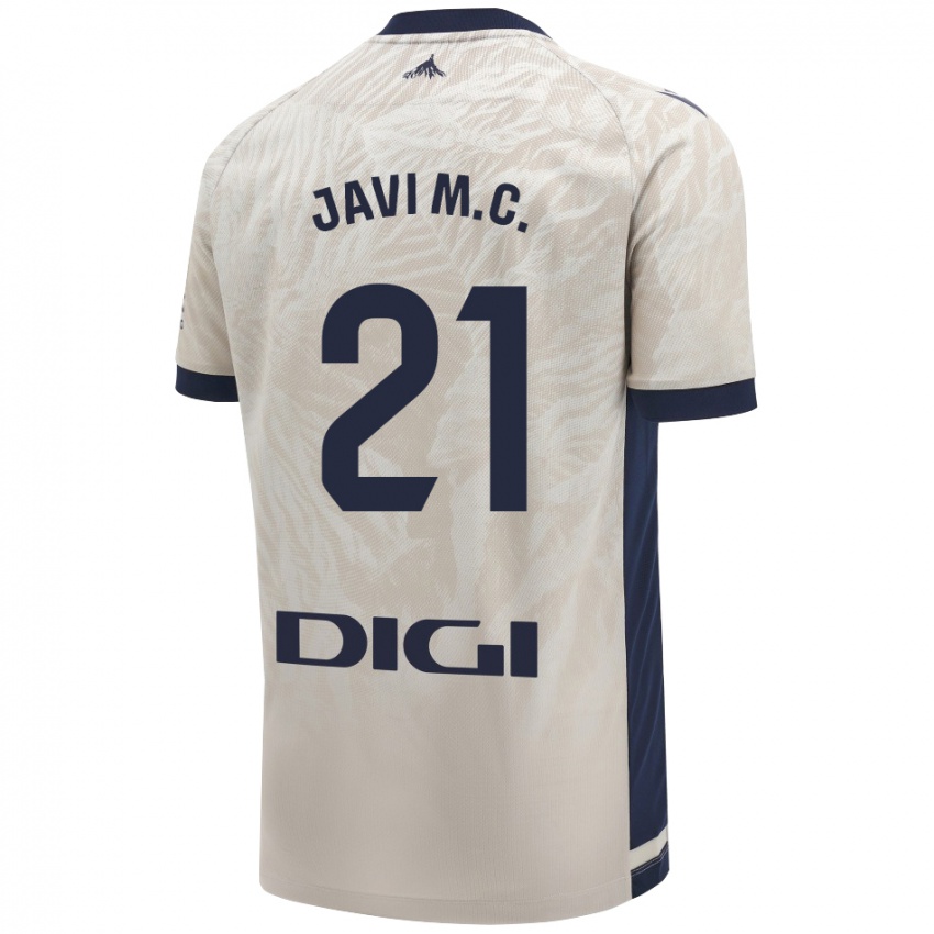 Damen Javi Martínez #21 Hellgrau Auswärtstrikot Trikot 2024/25 T-Shirt