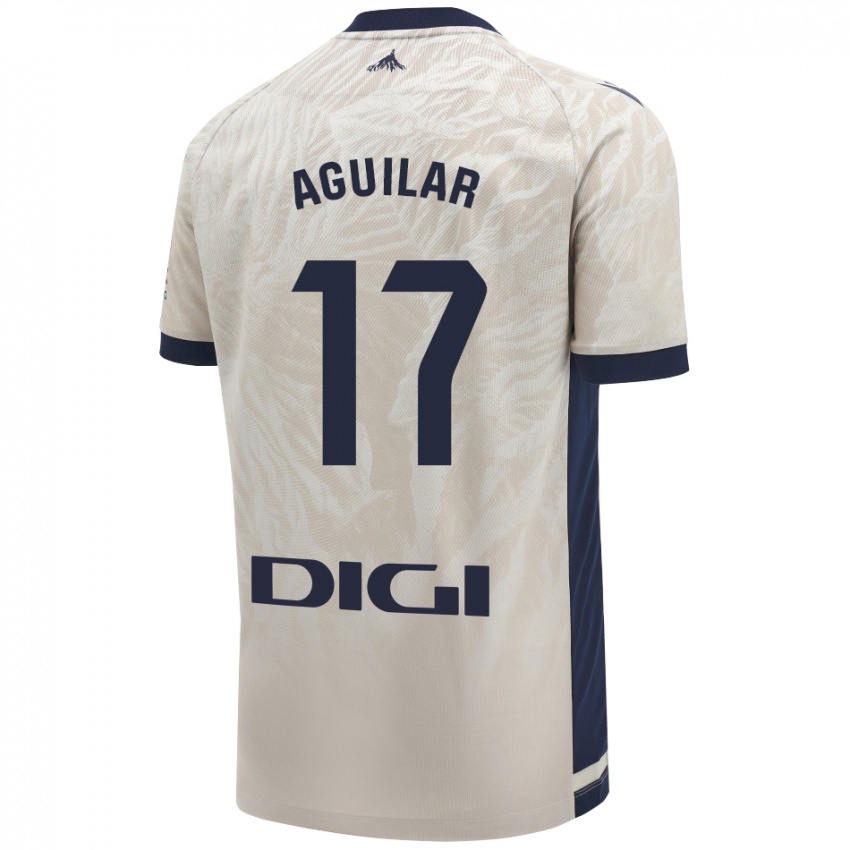 Damen Eneko Aguilar #17 Hellgrau Auswärtstrikot Trikot 2024/25 T-Shirt