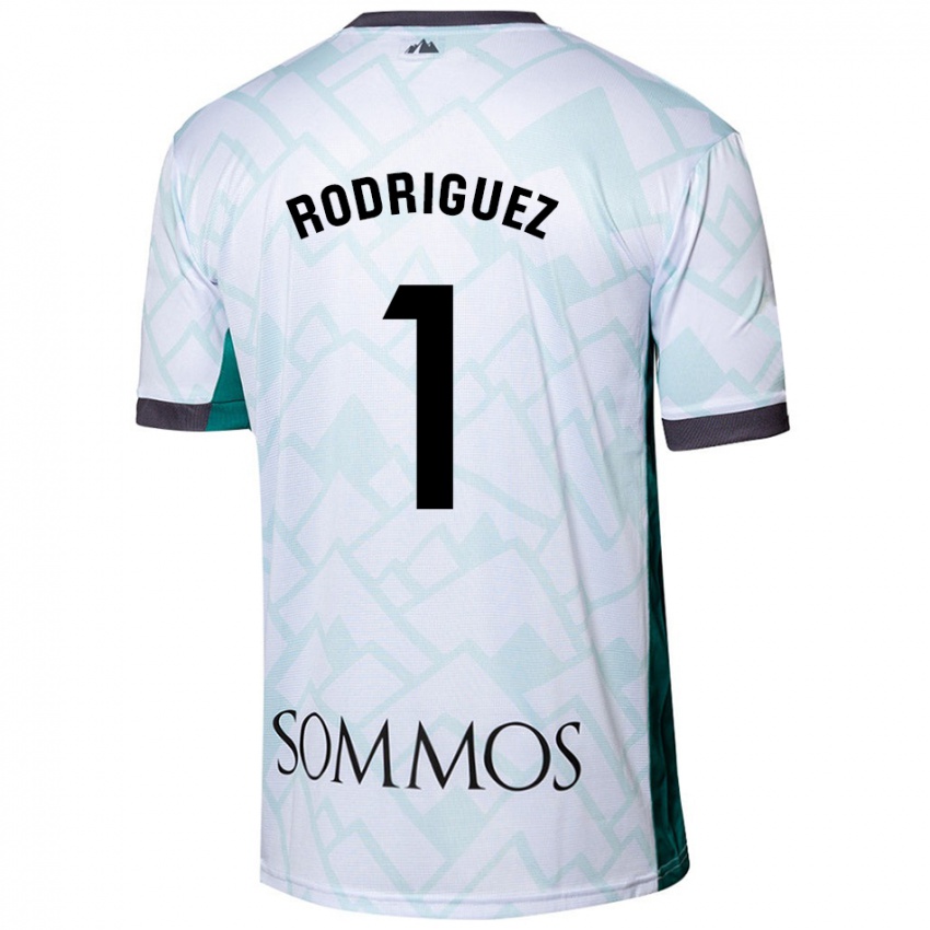 Damen Nuria Rodríguez #1 Weiß Grün Auswärtstrikot Trikot 2024/25 T-Shirt